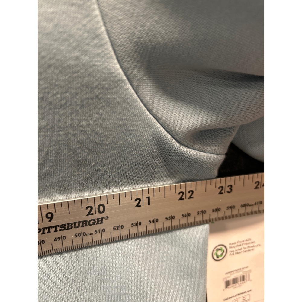 Athletic Works Hooded Fleece Zip Up Mens L Blue Presence NEW Full Zip Sweatshirt - Picture 8 of 8